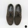 Мужские летние туфли-мокасины из серого нубука Mens 211832 177 grey nubuk 6195