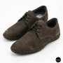 Мужские летние туфли-мокасины из серого нубука Mens 211832 177 grey nubuk 6195