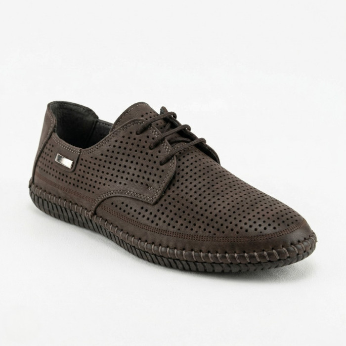Чоловічі літні туфлі-мокасини із сірого нубуку Mens 211832 177 grey nubuk 6195