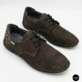 Мужские летние туфли-мокасины из серого нубука Mens 211832 177 grey nubuk 6195