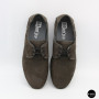 Мужские летние туфли-мокасины из серого нубука Mens 211832 177 grey nubuk 6195