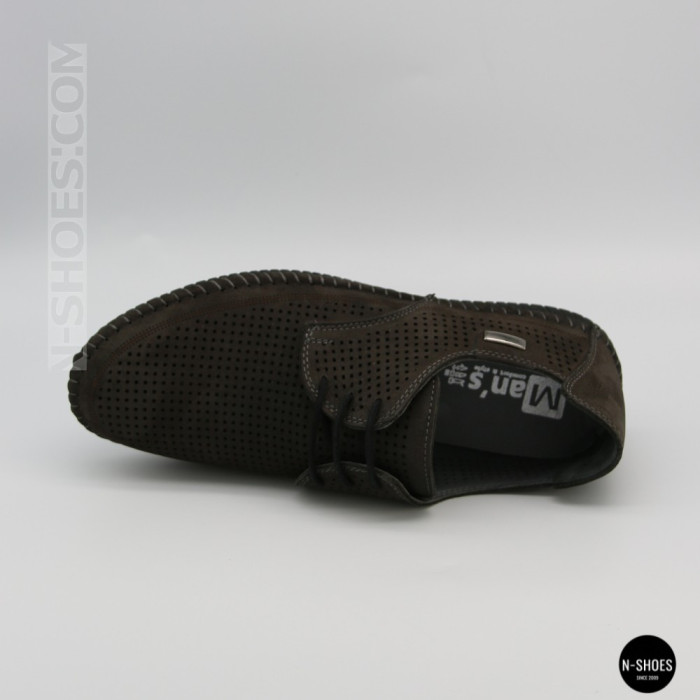 Чоловічі літні туфлі-мокасини із сірого нубуку Mens 211832 177 grey nubuk 6195