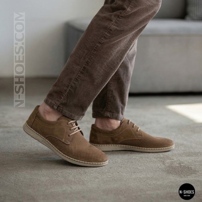 Men's Casual Nubuck Summer Moccasins 211851 417 beige nubuk 6197