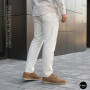 Чоловічі бежеві туфлі-мокасини з нубуку N-SHOES 211851 417 beige nubuk 6197
