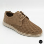 Чоловічі бежеві туфлі-мокасини з нубуку N-SHOES 211851 417 beige nubuk 6197