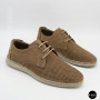 Чоловічі бежеві туфлі-мокасини з нубуку N-SHOES 211851 417 beige nubuk 6197