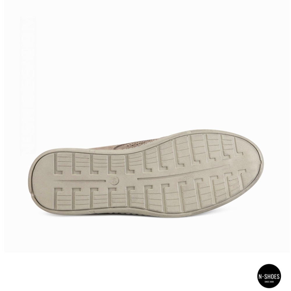 Чоловічі бежеві туфлі-мокасини з нубуку N-SHOES 211851 417 beige nubuk 6197