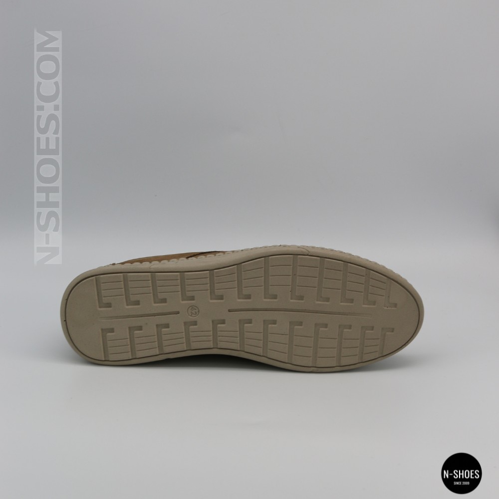 Чоловічі бежеві туфлі-мокасини з нубуку N-SHOES 211851 417 beige nubuk 6197