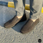 Літні шкіряні туфлі-мокасини N-SHOES Mens 211835 020 grey nubuck 6198