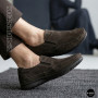 Літні шкіряні туфлі-мокасини N-SHOES Mens 211835 020 grey nubuck 6198
