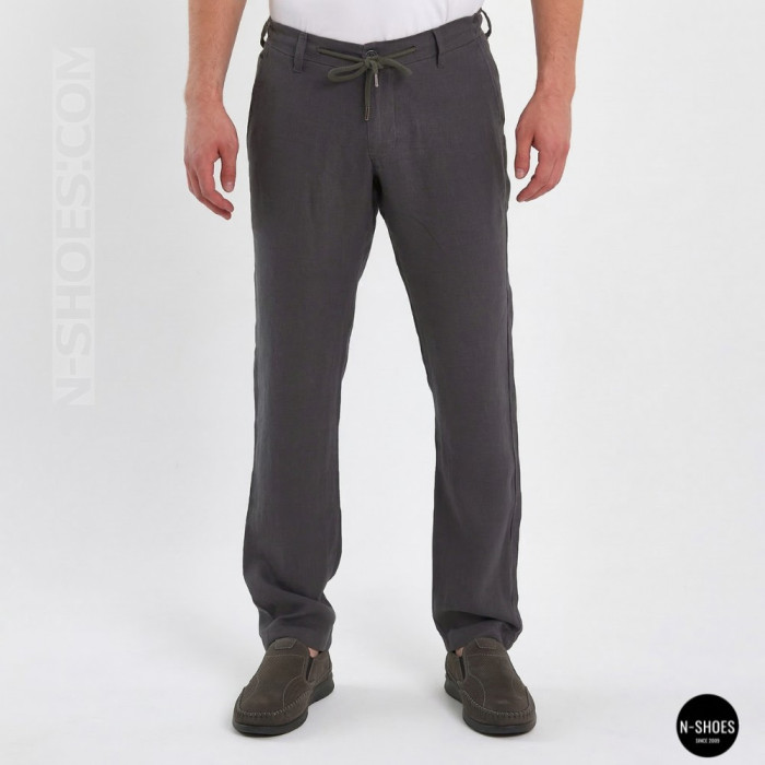 Літні шкіряні туфлі-мокасини N-SHOES Mens 211835 020 grey nubuck 6198