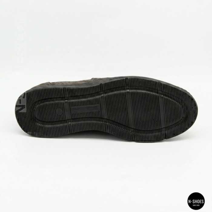 Літні шкіряні туфлі-мокасини N-SHOES Mens 211835 020 grey nubuck 6198