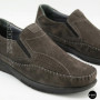 Літні шкіряні туфлі-мокасини N-SHOES Mens 211835 020 grey nubuck 6198