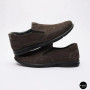 Літні шкіряні туфлі-мокасини N-SHOES Mens 211835 020 grey nubuck 6198