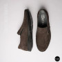 Літні шкіряні туфлі-мокасини N-SHOES Mens 211835 020 grey nubuck 6198
