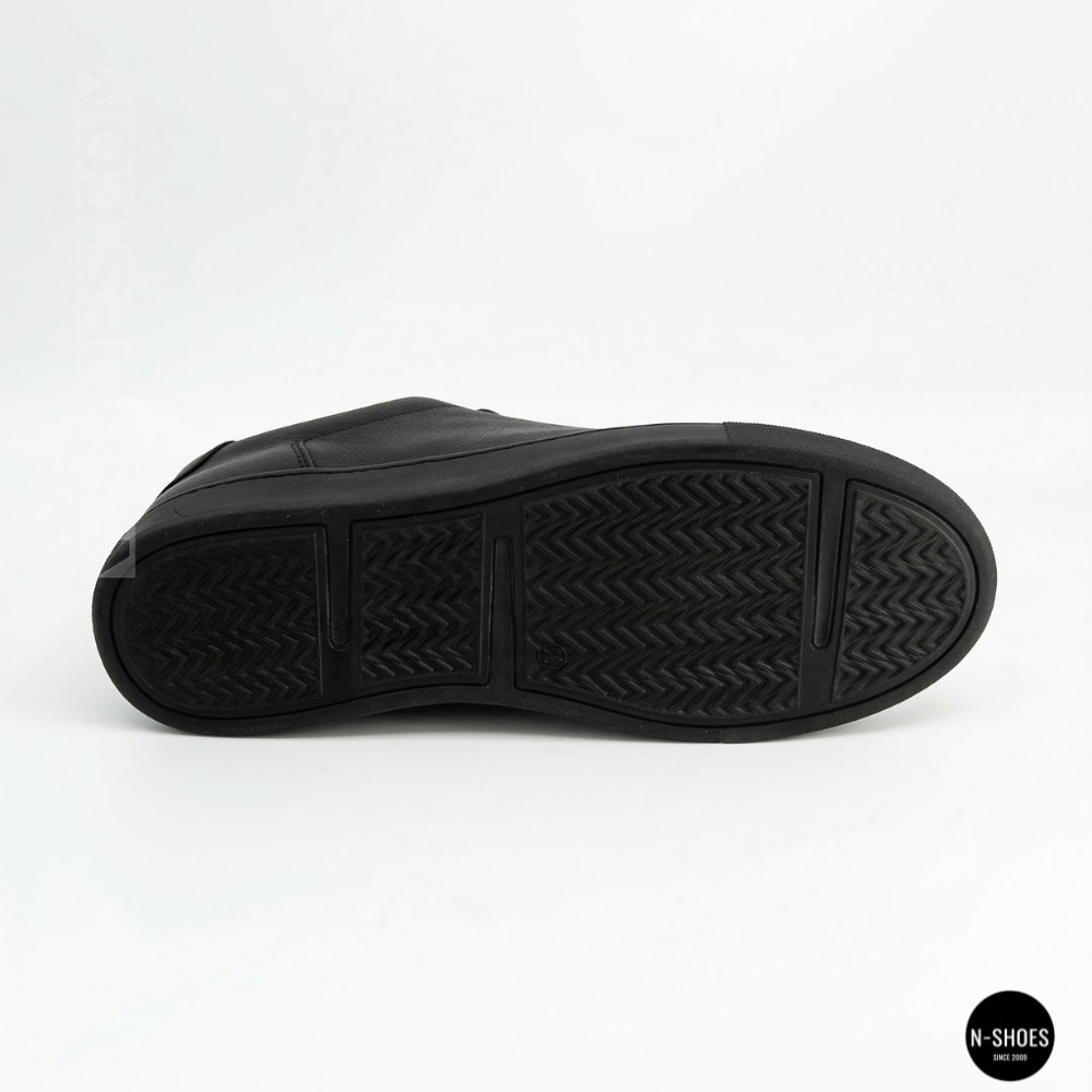 Мужские черные кеды Alex Bens 6199 из натуральной кожи в стиле ECCO Soft 10