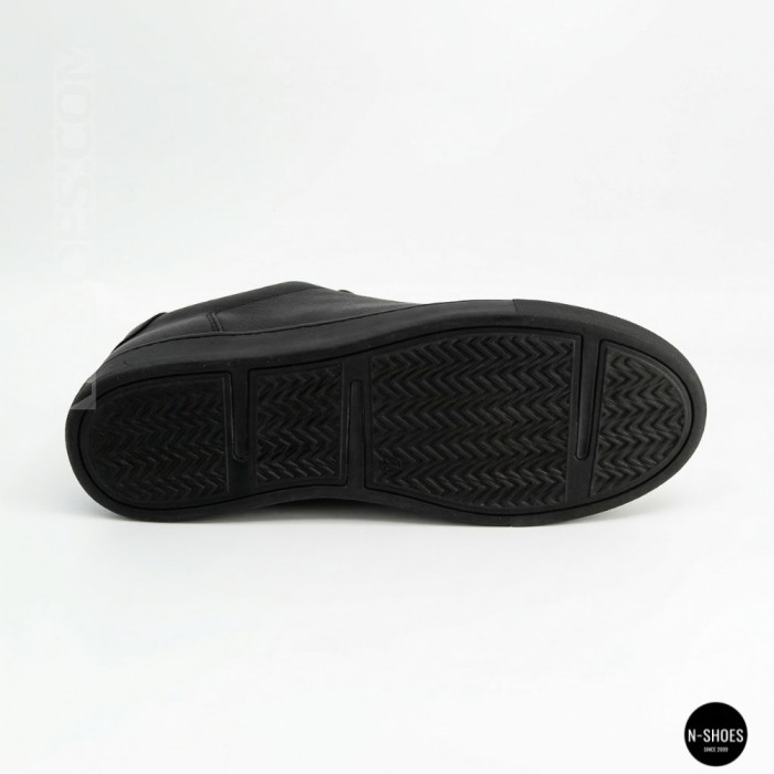 Мужские черные кеды Alex Bens 6199 из натуральной кожи в стиле ECCO Soft 10