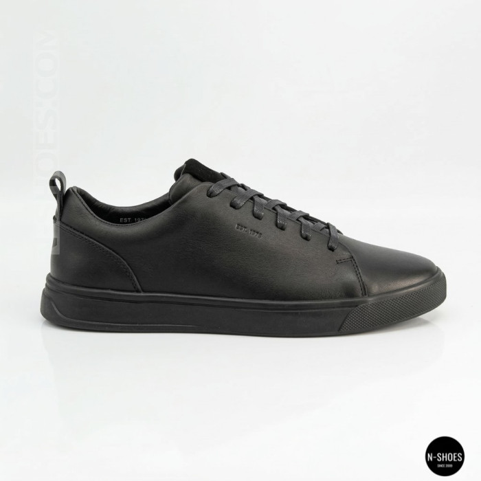 Мужские черные кеды Alex Bens 6199 из натуральной кожи в стиле ECCO Soft 10