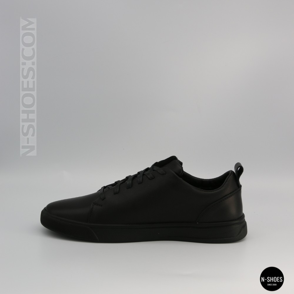 Мужские черные кеды Alex Bens 6199 из натуральной кожи в стиле ECCO Soft 10