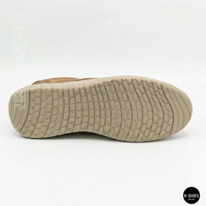 Комфортные бежевые туфли нубук N-SHOES Mens 213136 305 6244
