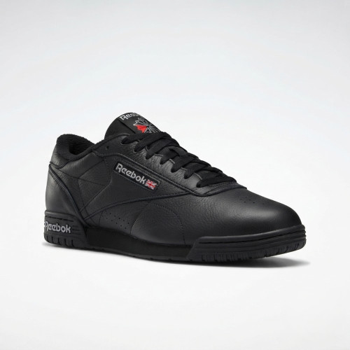 Men's leather demi sneakers Reebok EO-EXOFIT LO CLEAN LOGO INT 100000168 6276 black made of genuine leather comfortable original