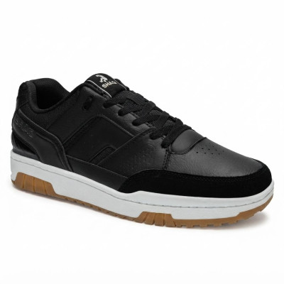 Мужские кожаные кроссовки SHAQ BREAKER LOW AQ95014M-B 6283 черного цвета из натуральной кожи