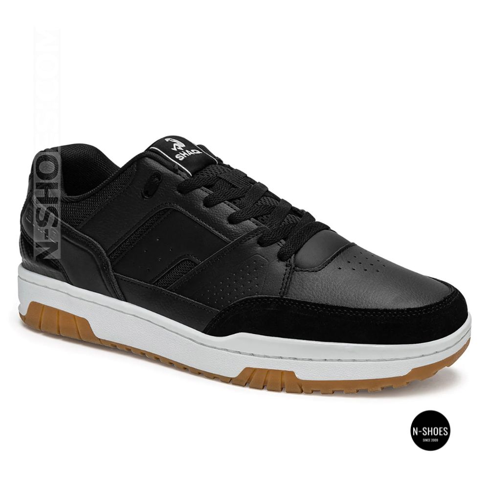 SHAQ BREAKER LOW AQ95014M-B 6283: Low-Profile Black Leather