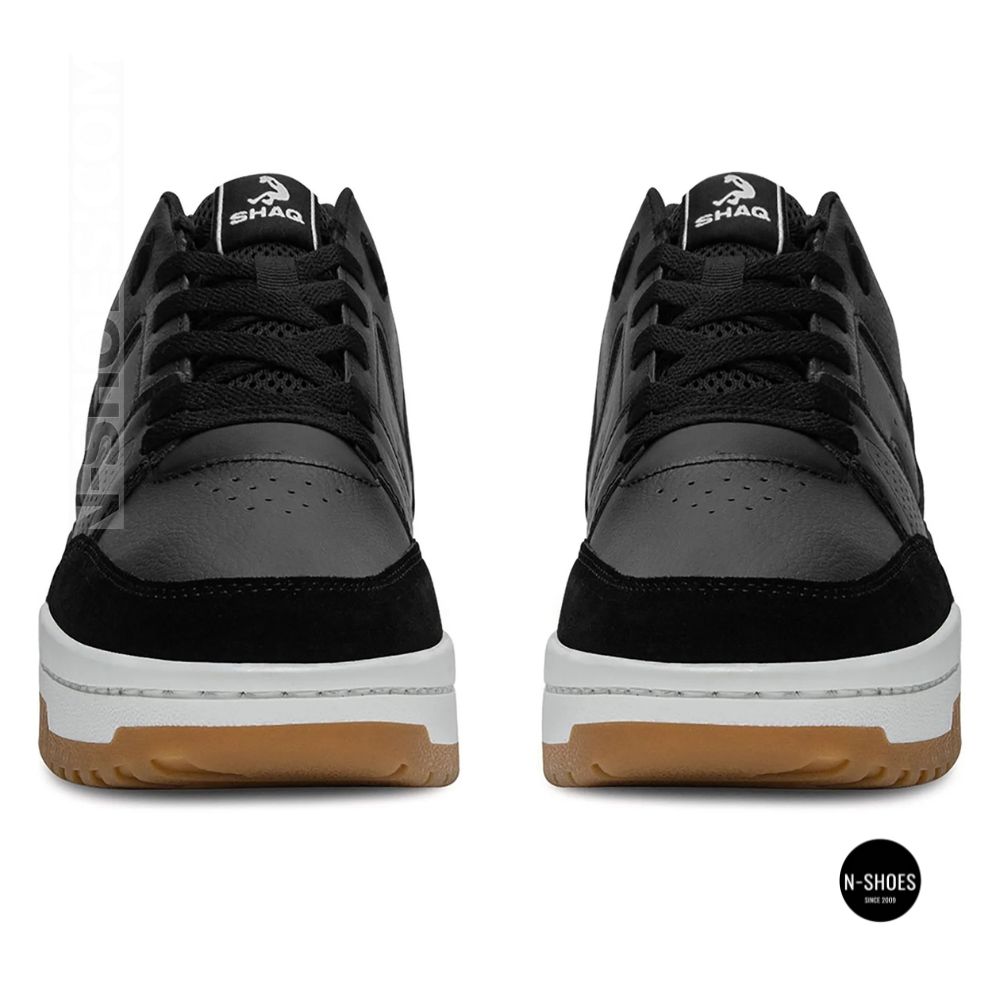 SHAQ BREAKER LOW AQ95014M-B 6283: Low-Profile Black Leather