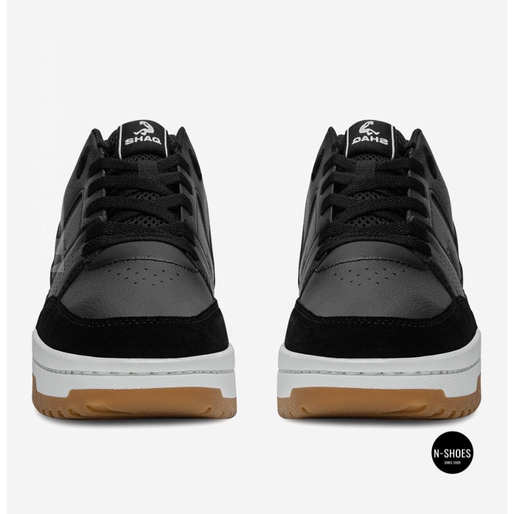 SHAQ BREAKER LOW AQ95014M-B 6283: Low-Profile Black Leather
