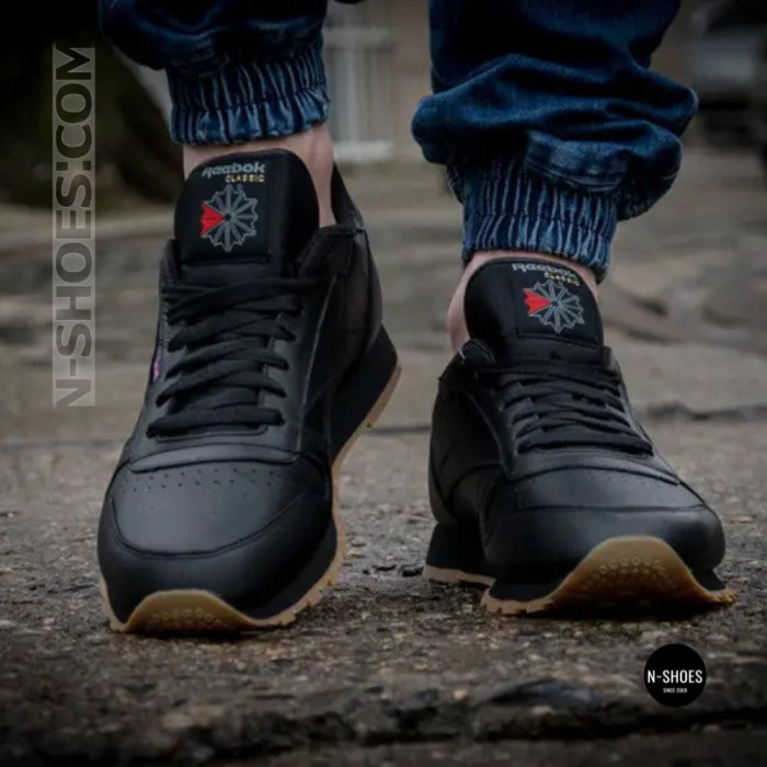 Reebok EU-CLASSIC LEATHER 100008493 6322: черная кожаная классика