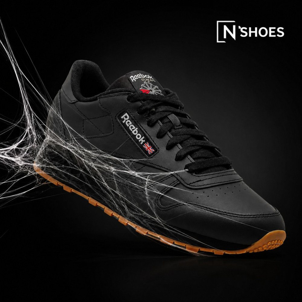 Reebok EU-CLASSIC LEATHER 100008493 6322: черная кожаная классика