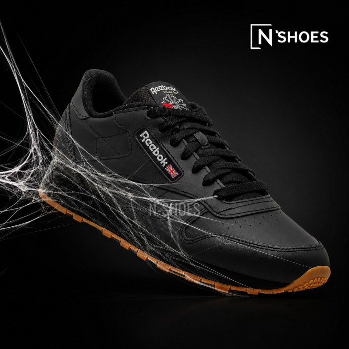 Reebok EU-CLASSIC LEATHER 100008493 6322: черная кожаная классика