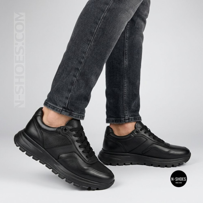 N-SHOES Fabio 216244 FM-1-5913-1 6365 BLACK: черные кроссовки на каждый день