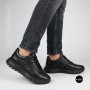 N-SHOES Fabio 216244 FM-1-5913-1 6365 BLACK з натуральної шкіри: чорні кросівки на кожен день