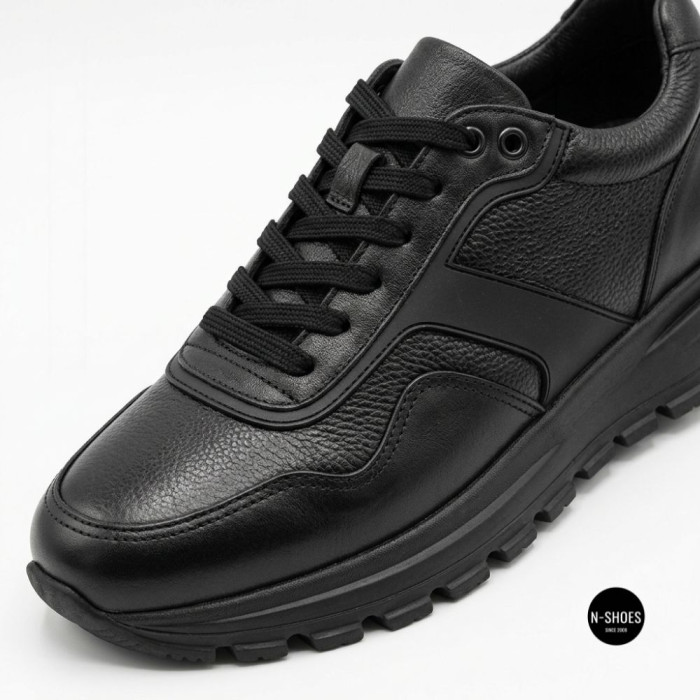 N-SHOES Fabio 216244 FM-1-5913-1 6365 BLACK: черные кроссовки на каждый день