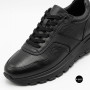 N-SHOES Fabio 216244 FM-1-5913-1 6365 BLACK з натуральної шкіри: чорні кросівки на кожен день