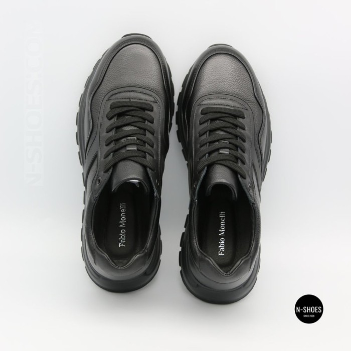 N-SHOES Fabio 216244 FM-1-5913-1 6365 BLACK: черные кроссовки на каждый день