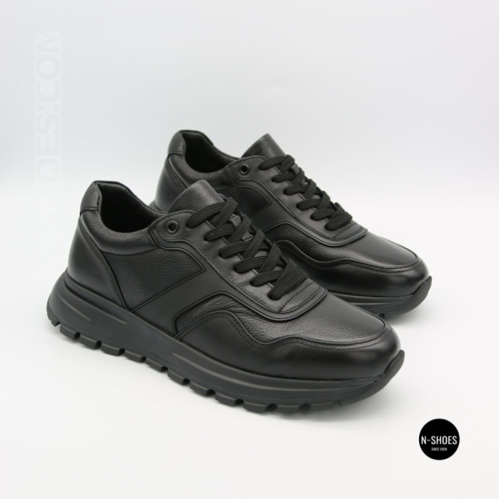 N-SHOES Fabio 216244 FM-1-5913-1 6365 BLACK: черные кроссовки на каждый день