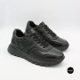 N-SHOES Fabio 216244 FM-1-5913-1 6365 BLACK з натуральної шкіри: чорні кросівки на кожен день