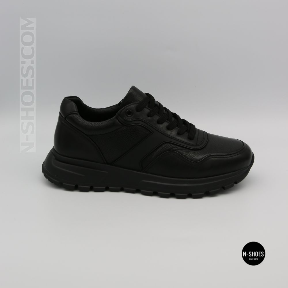 N-SHOES Fabio 216244 FM-1-5913-1 6365 BLACK з натуральної шкіри: чорні кросівки на кожен день