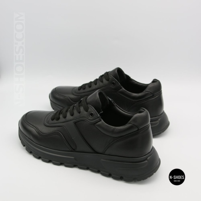 N-SHOES Fabio 216244 FM-1-5913-1 6365 BLACK: черные кроссовки на каждый день