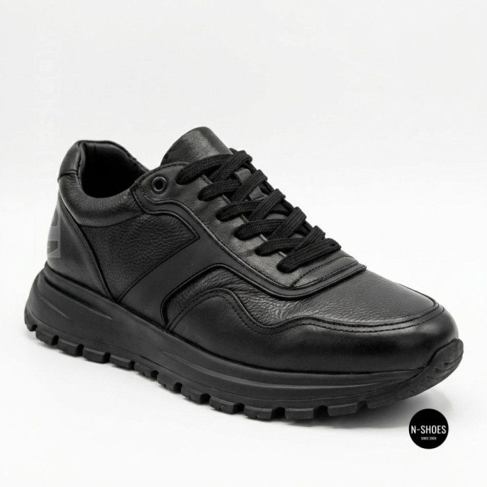 N-SHOES Fabio 216244 FM-1-5913-1 6365 BLACK: черные кроссовки на каждый день