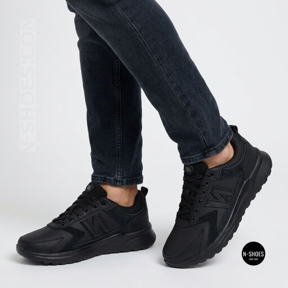 Шкіряні кросівки N-SHOES Minardi 54-2 black 6377 для стилю