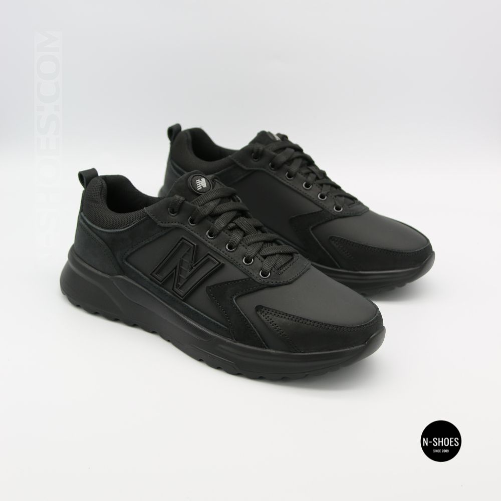 Шкіряні кросівки N-SHOES Minardi 54-2 black 6377 для стилю