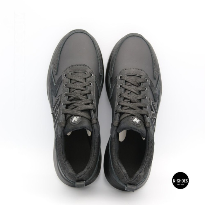 Кожаные кроссовки N-SHOES Minardi 54-2 black 6377 для стиля