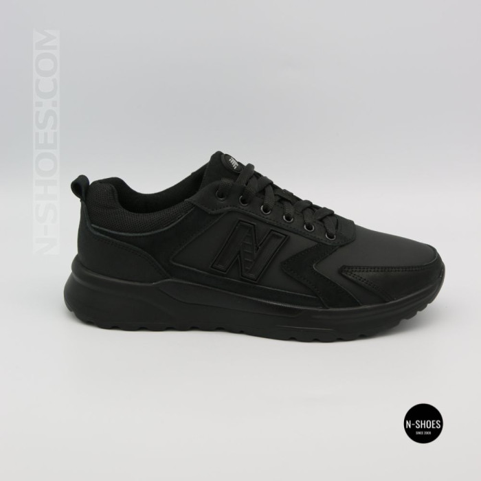 Кожаные кроссовки N-SHOES Minardi 54-2 black 6377 для стиля