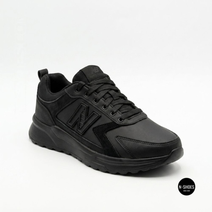 Кожаные кроссовки N-SHOES Minardi 54-2 black 6377 для стиля