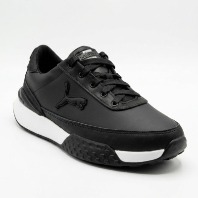Мужские кожаные кроссовки N-SHOES Minardi black 6405 деми классический стиль и ежедневный комфорт