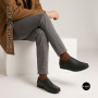 Black Leather Comfort Moccasins NS 016 6407 for Your Feet