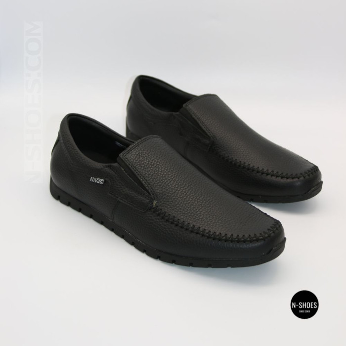 Черные кожаные мокасины-комфорт NS 016 black 6407 для ваших ног